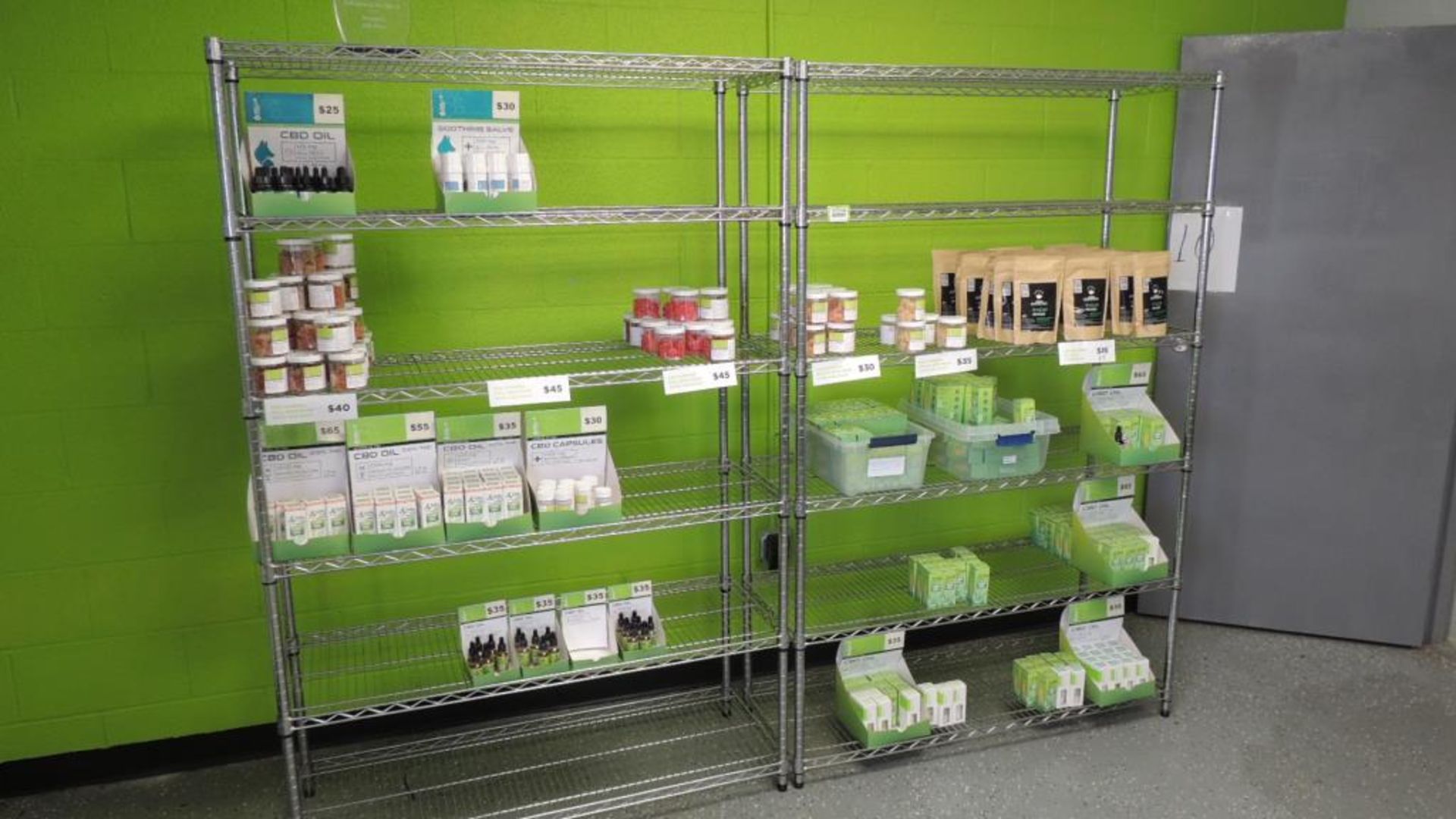 NSF Lot: (4) shelves, 18"x47"x72". CONTENTS NOT INCLUDED. HIT# 2374149 ...