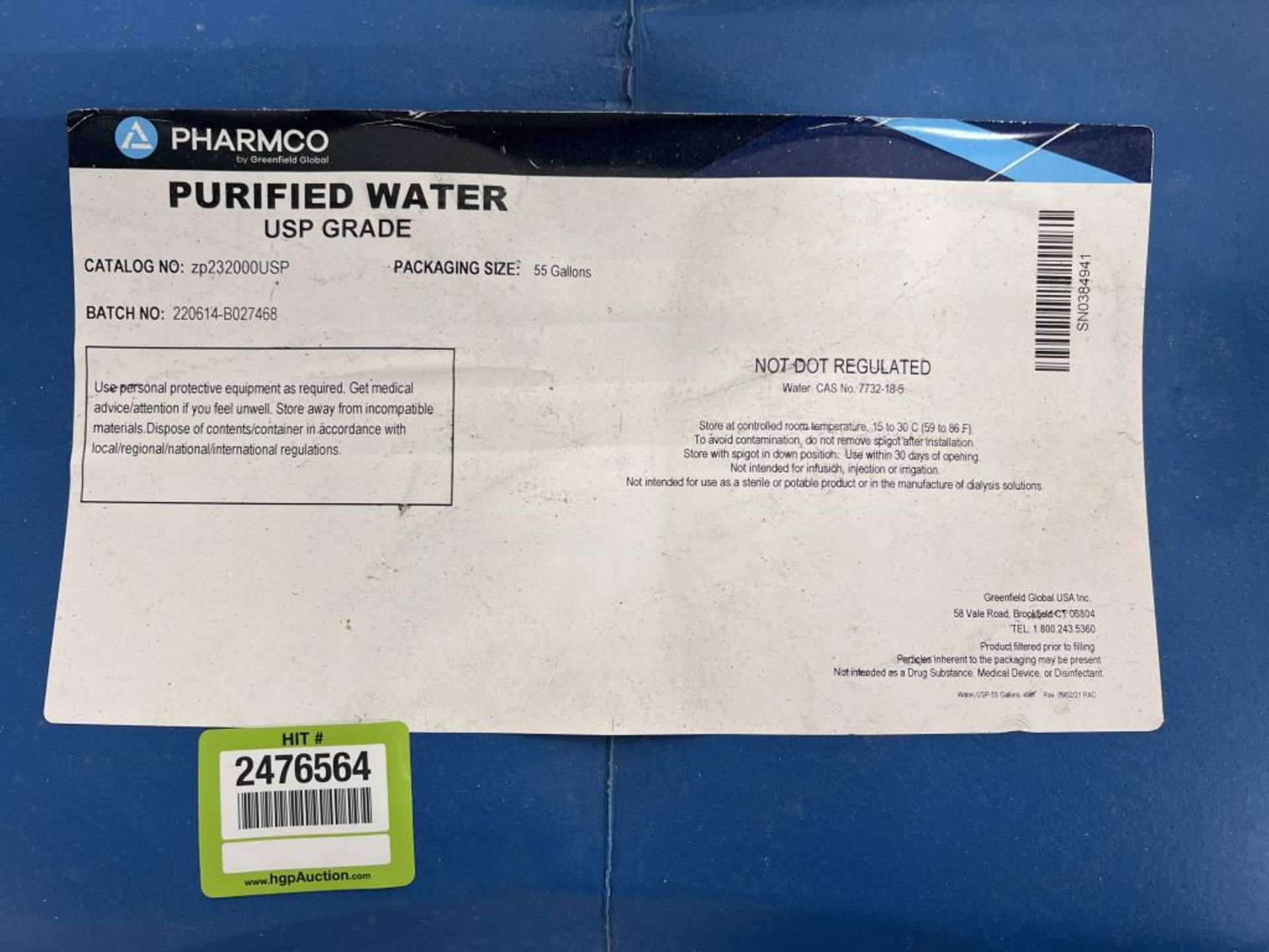 Pharmco ZP232000USP Purified Water - Image 2 of 2