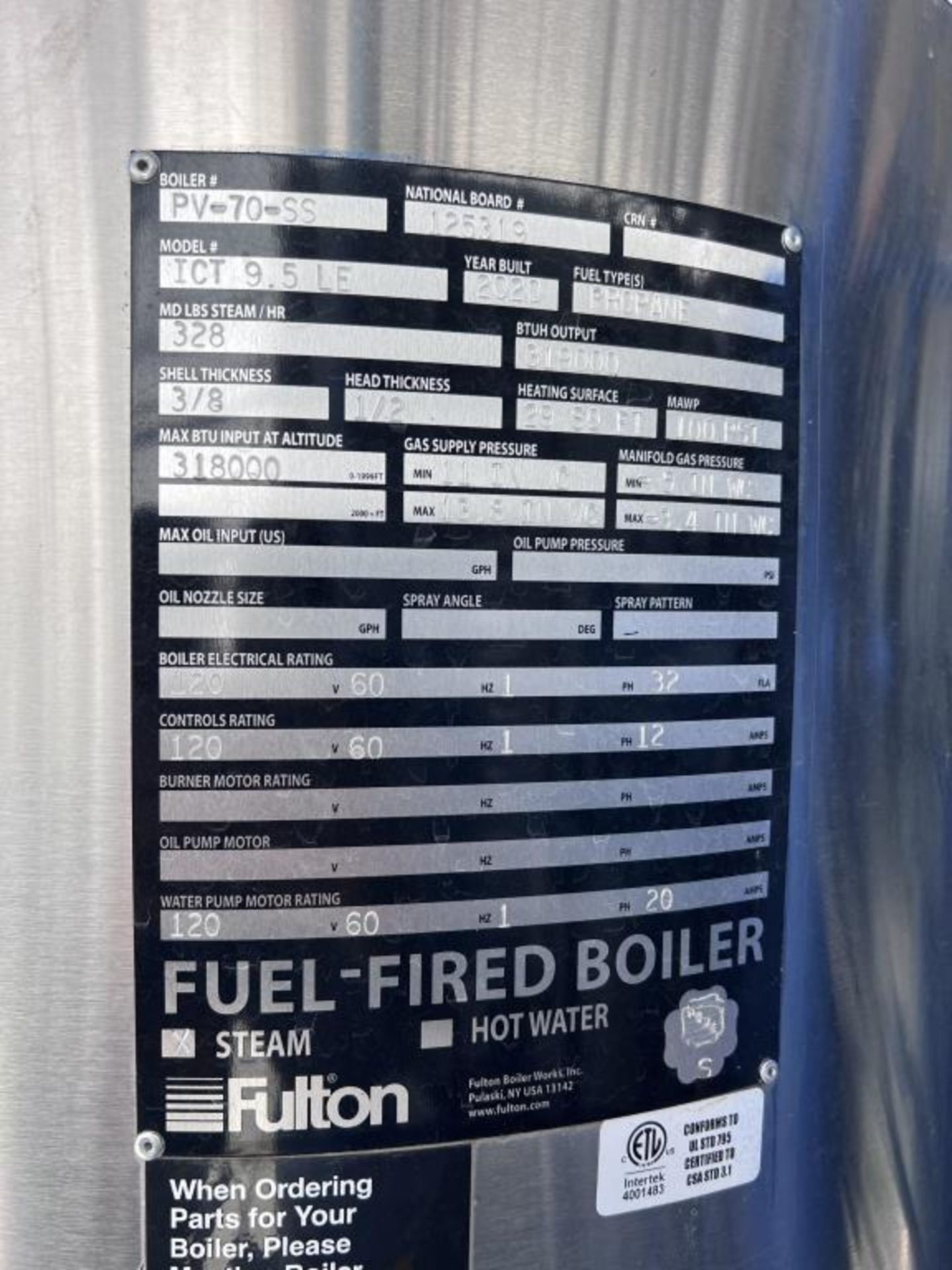 Fulton Tribute Vertical Tubeless Boiler Skid - Image 19 of 40