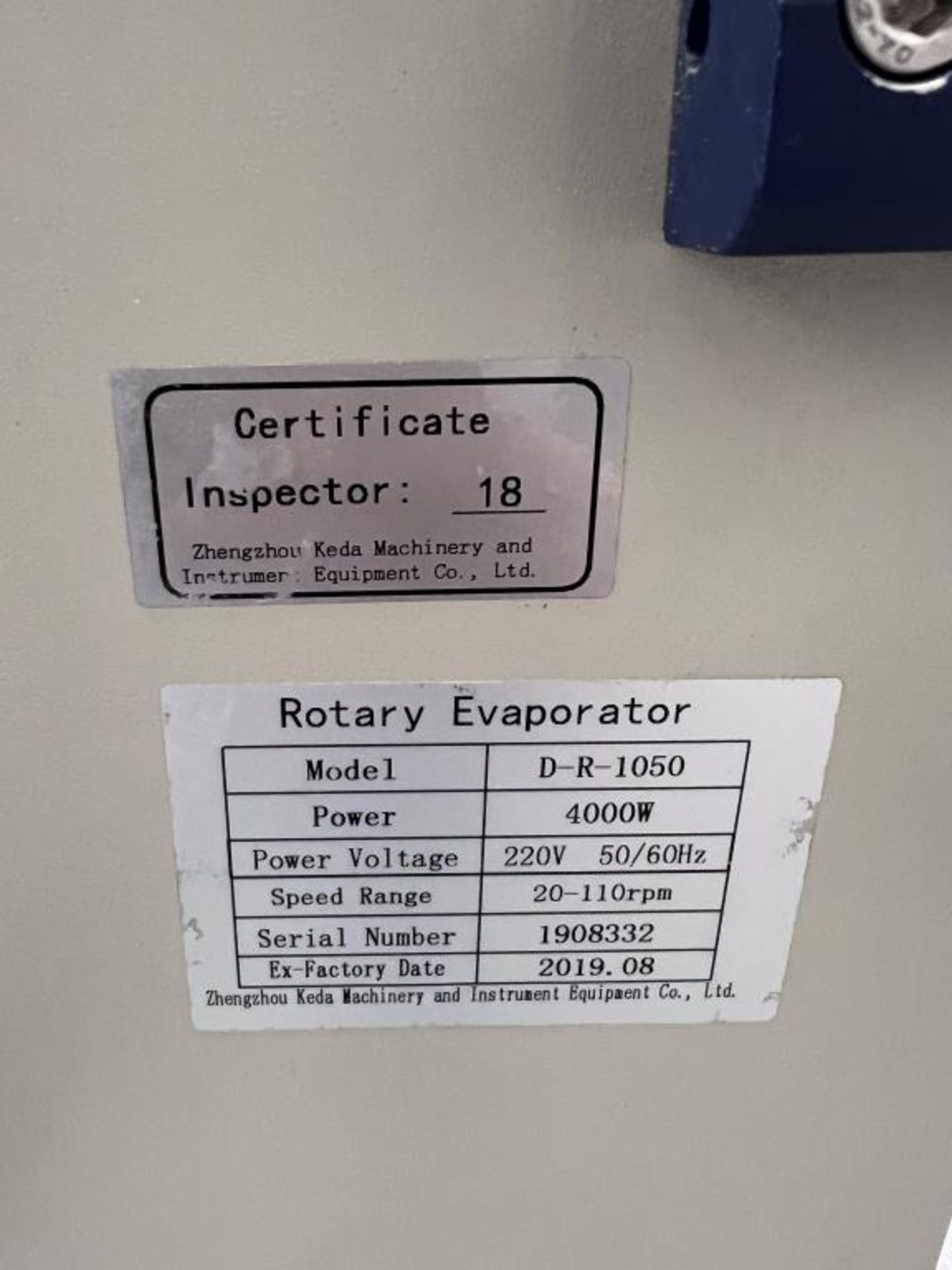 ZZKD D-R-1050 SolventVap Rotary Evaporator System - Image 4 of 7