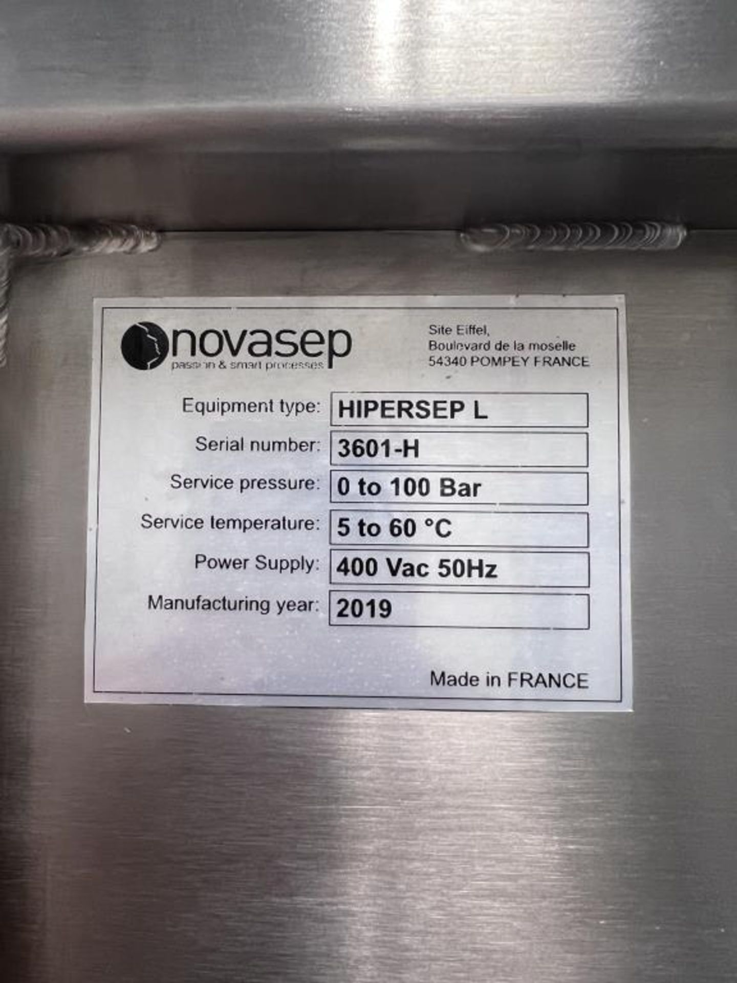 Novasep Hipersep L Pump Skid W/ Electrical Panel - Image 44 of 46