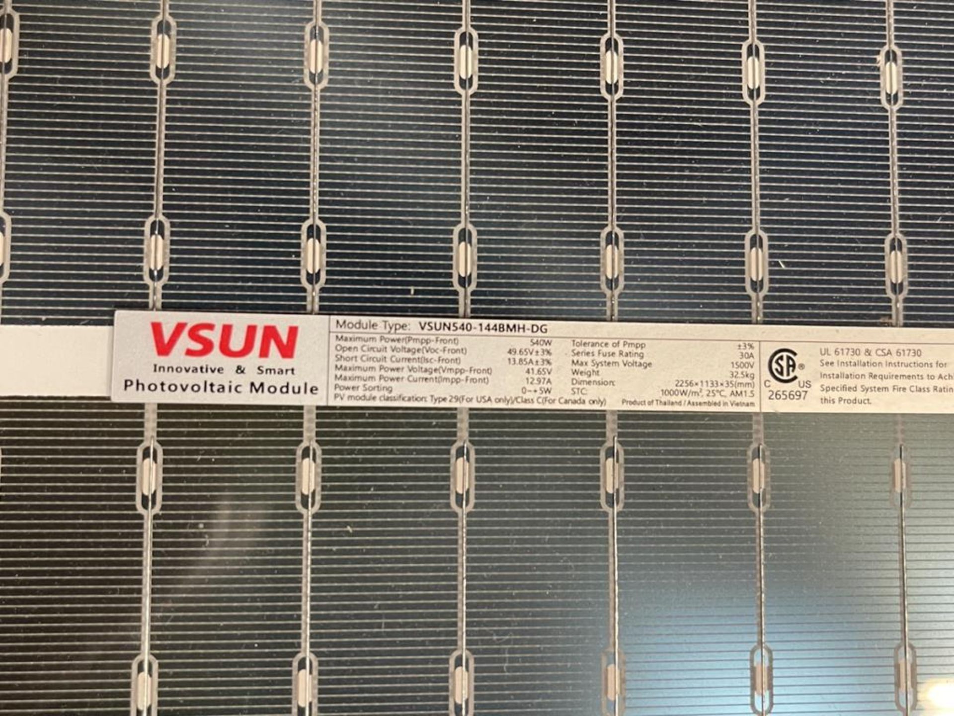 VSUN Solar Panels - Image 3 of 3