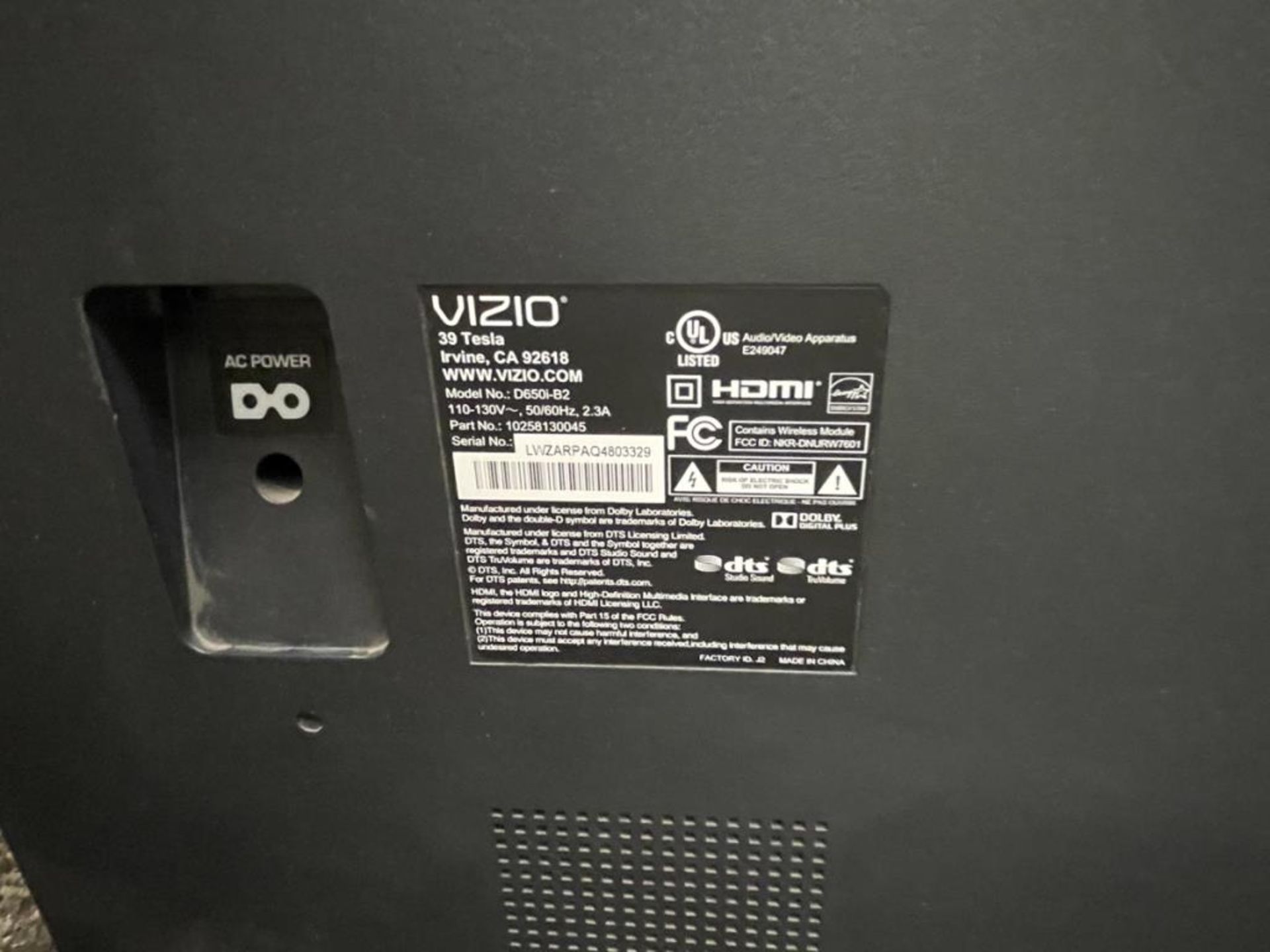 Vizio TV - Image 2 of 2