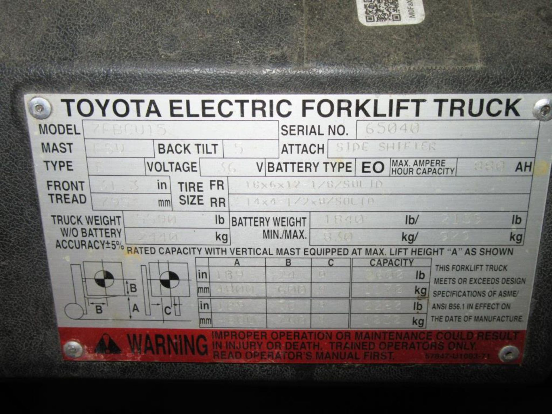 Toyota Forklift - Image 4 of 7