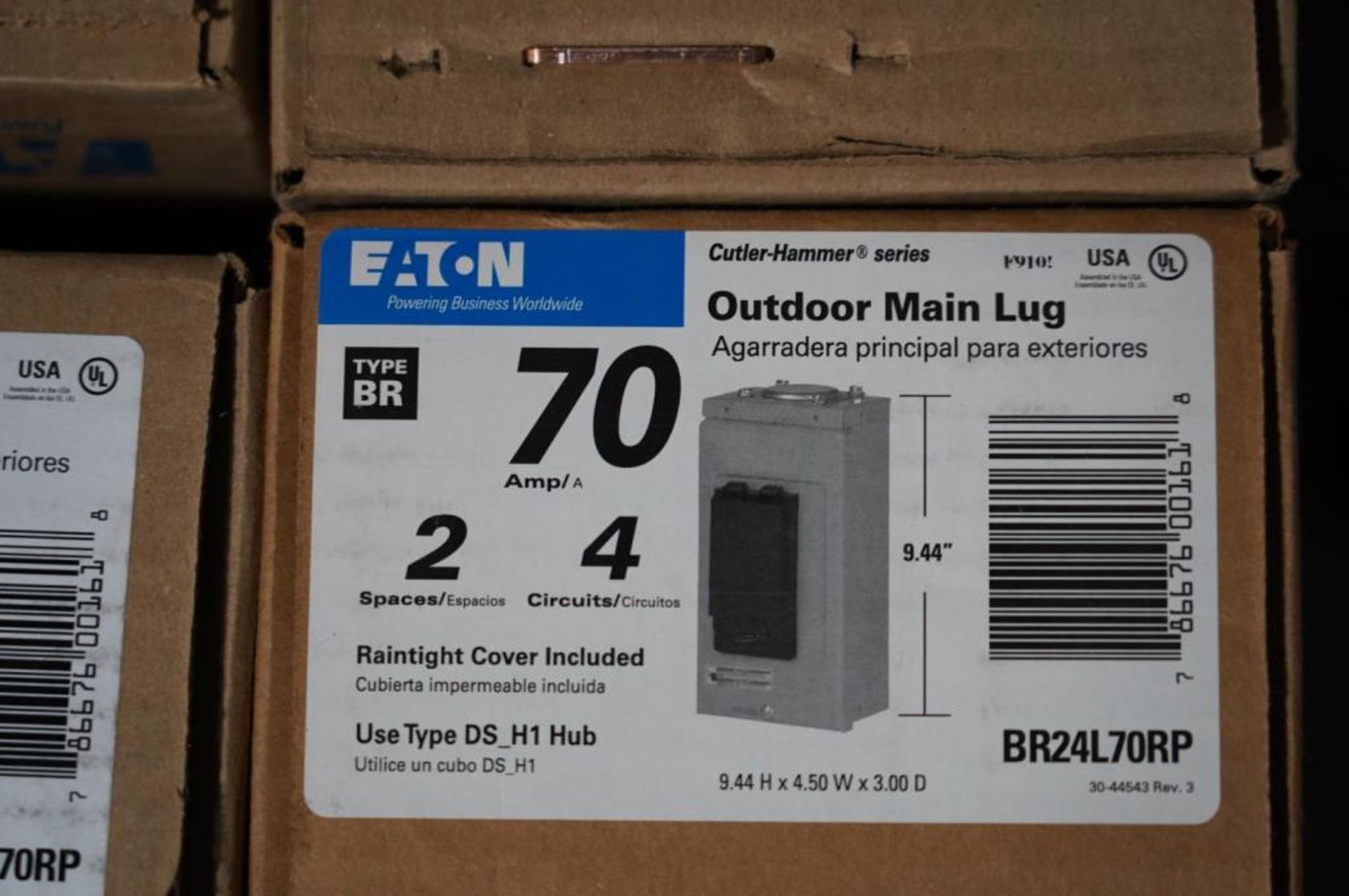 Eaton 70 Amp Outdoor Main Lugs - Image 2 of 2