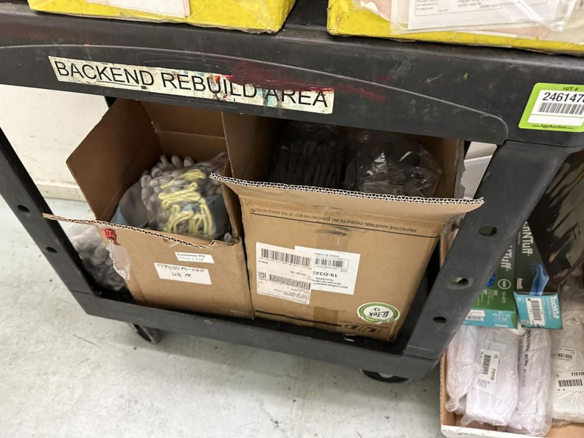 Assorted Consumables as Photographed, includes Carts. HIT# 2461478. Loc ...