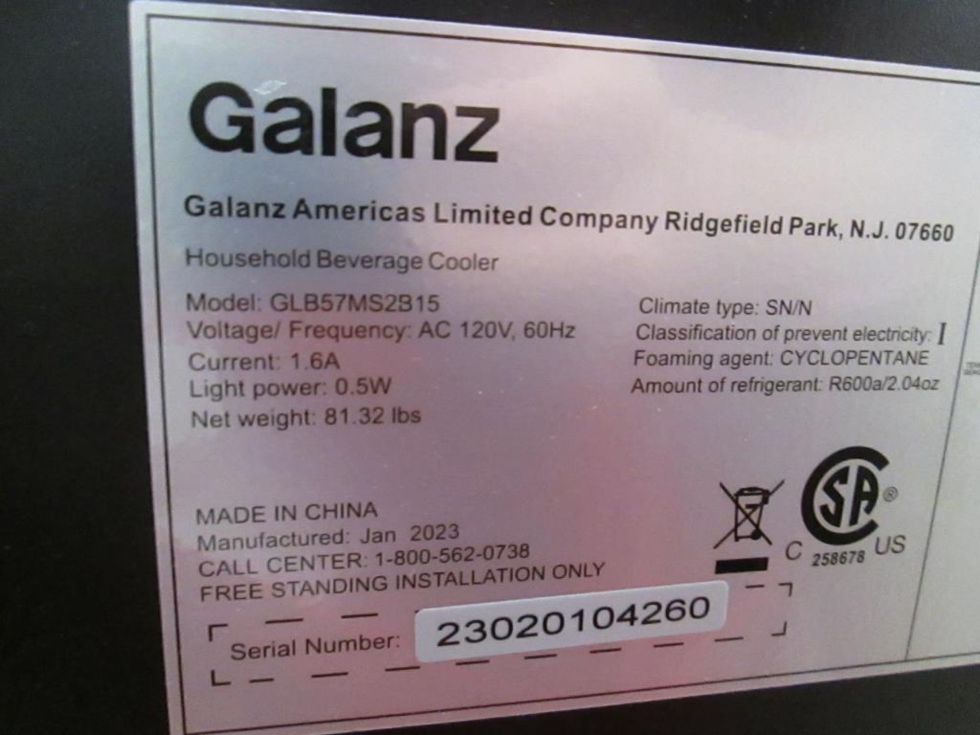 Galanz Beverage Cooler - Image 2 of 4