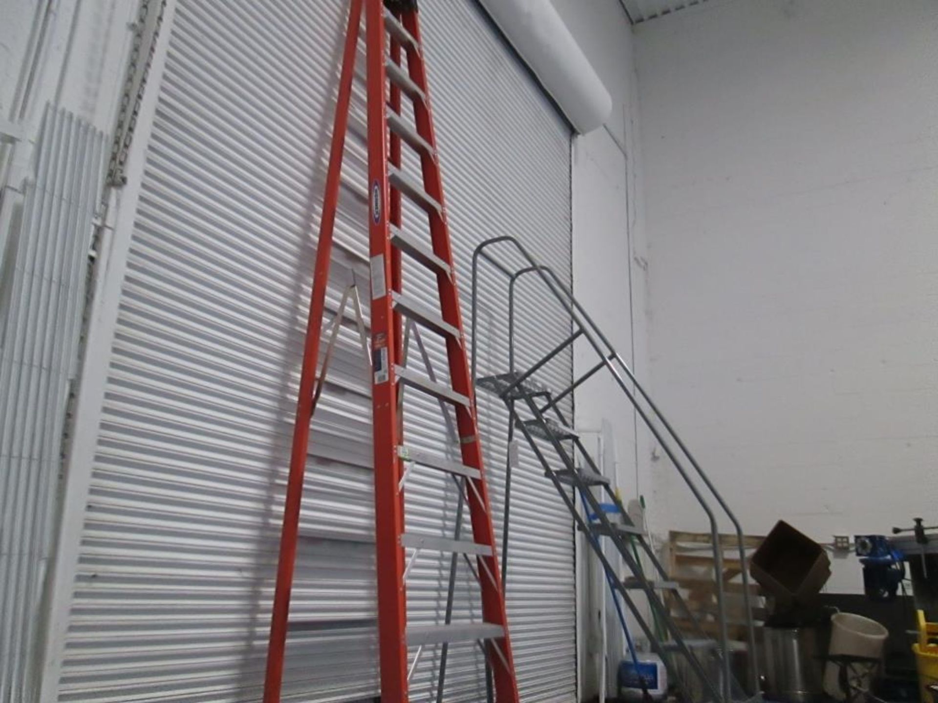 Werner 12ft A-frame Ladder with Rolling Staircase - Image 2 of 6