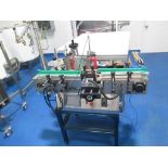In-Line Automatic Bottle Labeler w/ Digital Controls and Feed Table