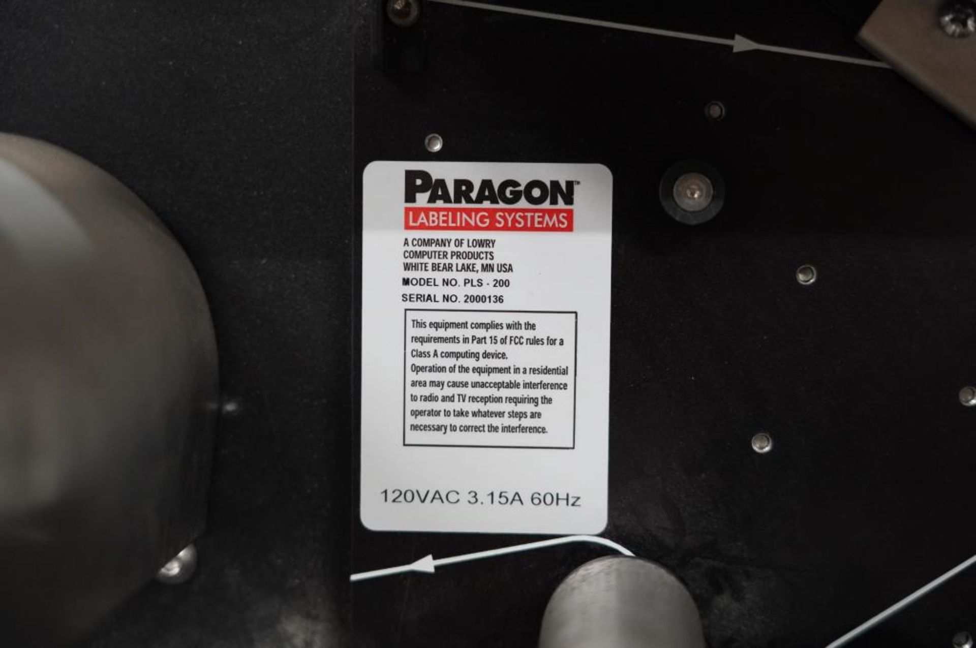 Paragon Bag Labeler, Single-Sided - Image 5 of 6