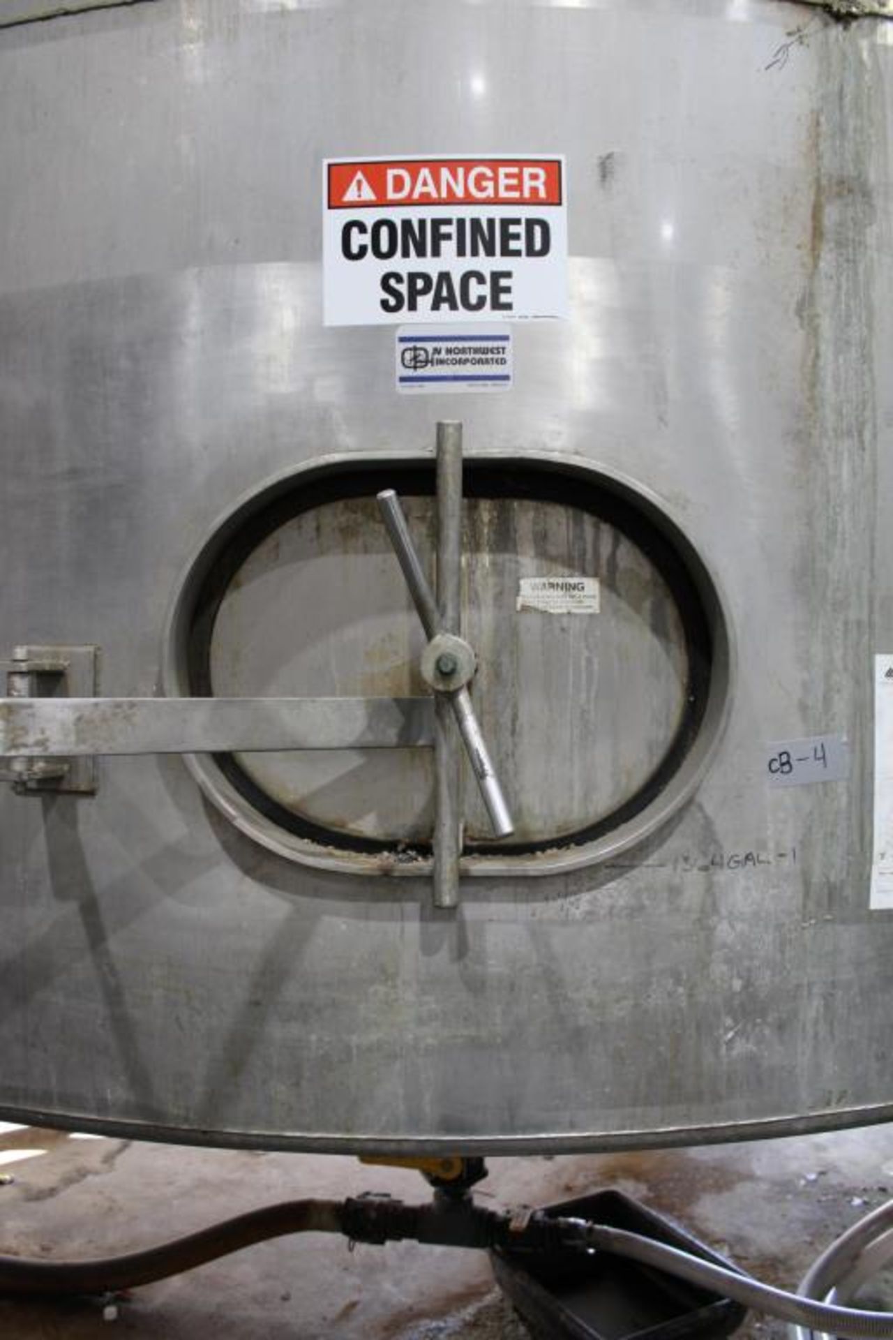 10,000 Gal. Stainless Tank W/Strainer & Staircase - Image 3 of 5