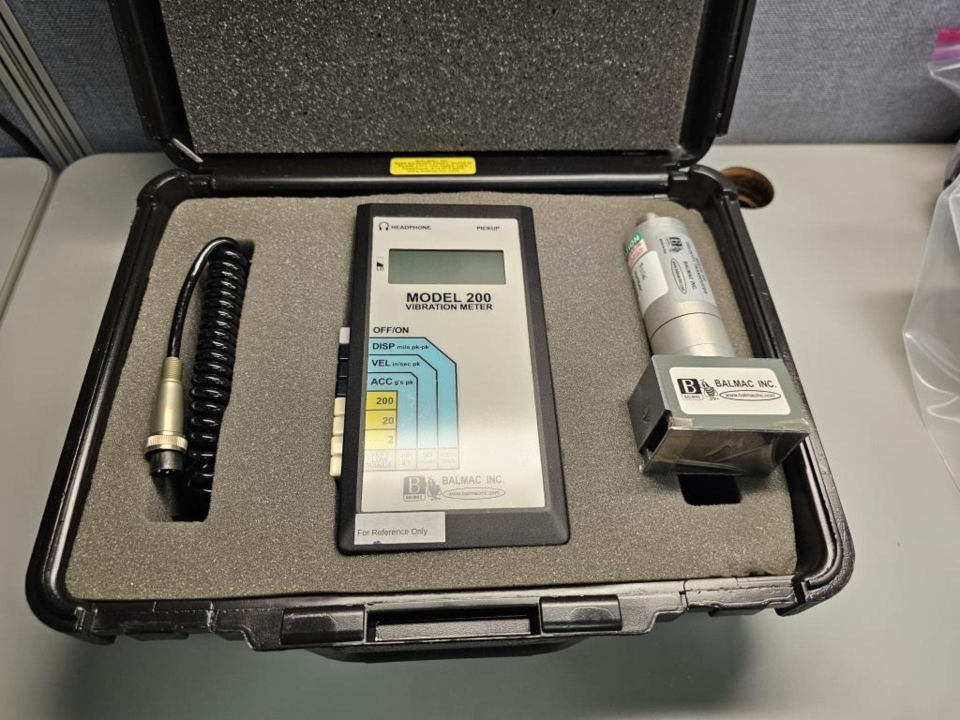 Balmac Model 200 Vibration Meter sn 1410981, Complete With Model 158 ...
