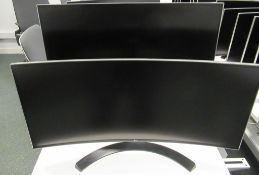 (2qty)Curved Monitors with Stands