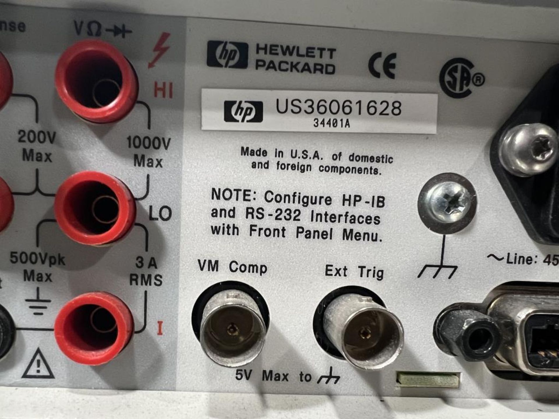 HP 34401A Multimeters - Image 4 of 5