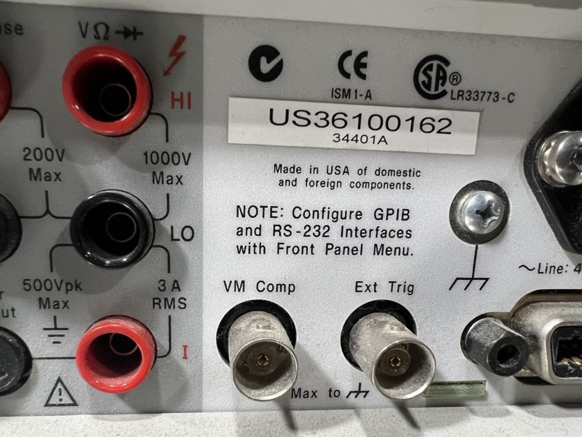 HP 34401A Multimeters - Image 5 of 5