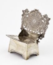 RUSSIAN SILVER SALT CHAIR Russia, Moscow, assay master’s mark of Anatoly Apollonovich Artsybashev, f