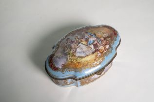 SEVRES PORCELAIN JEWELRY BOX, 19TH CENTURY