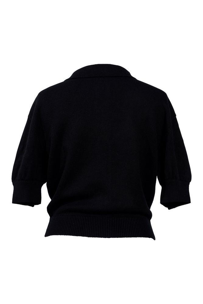 CHANEL Black cashmere sweater with decorative buttons on the back - Bild 2 aus 2