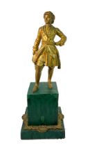 SCULPTURE OF PETER I ON A MALACHITE BASE Russia, 19th century
