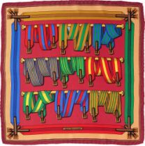 HERMÈS 'Les sangles' 45 cm silk scarf