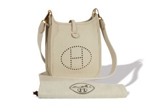 HERMÈS Beton Togo Evelyne 16 bag, with gold hardware