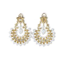 PEARL AND DIAMOND EARRINGS