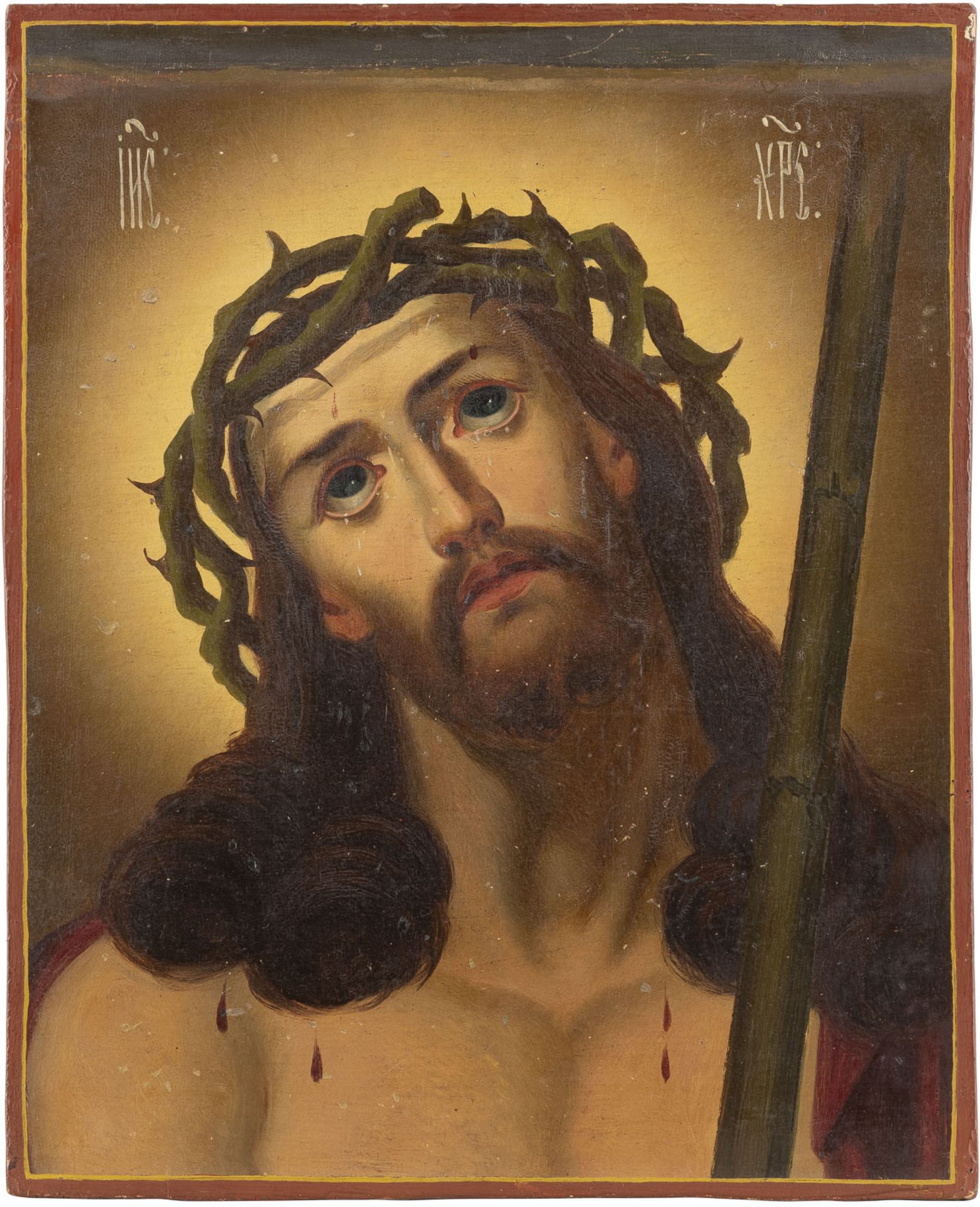 IKONE MIT DEM DORNENGEKRÖNTEN CHRISTUS  - Bild 3 aus 3