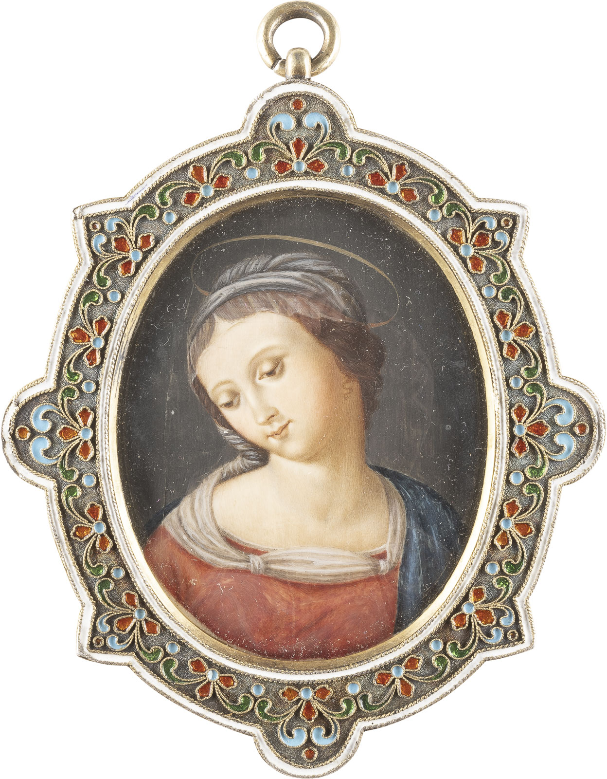 IMPERIALES HOCHZEITSGESCHENK AN PRINZESSIN MARIA WLADIMIROWNA LEWASCHKOWA: BEDEUTENDER CLOISONNÉ-EMA - Image 3 of 4