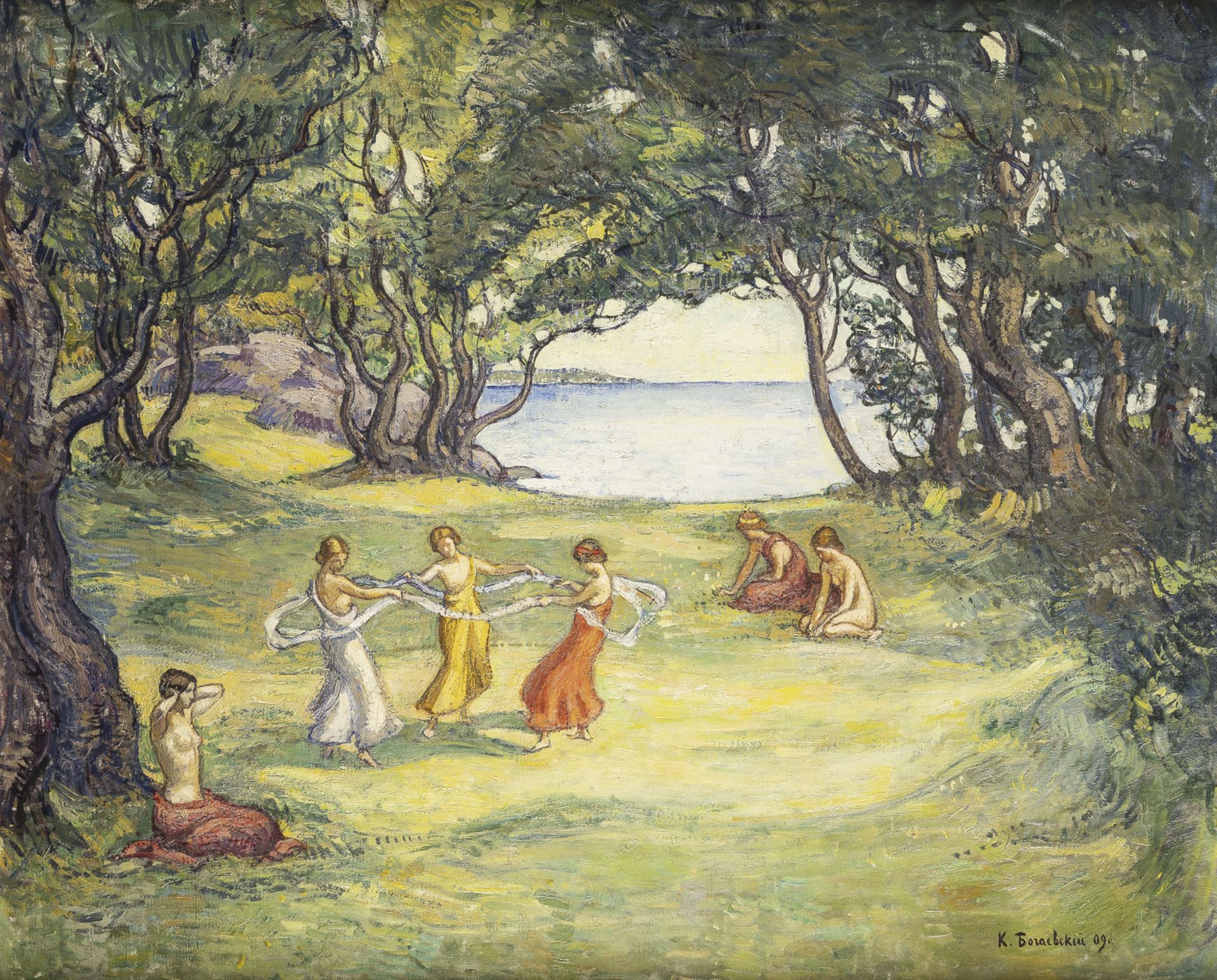 TANZ AM SEE. 1909