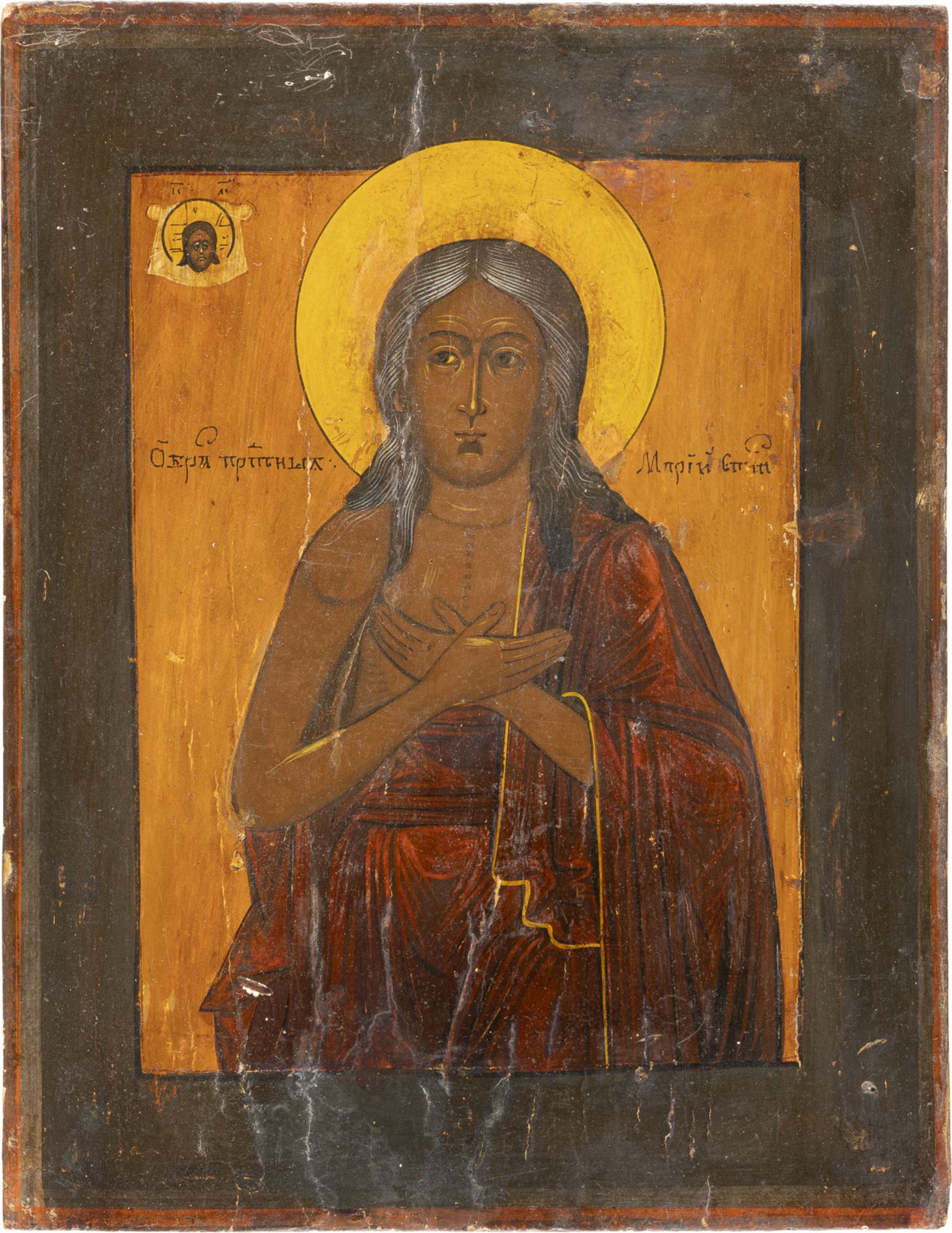 IKONE MIT DER HEILIGEN MARIA VON ÄGYPTEN - Image 3 of 3