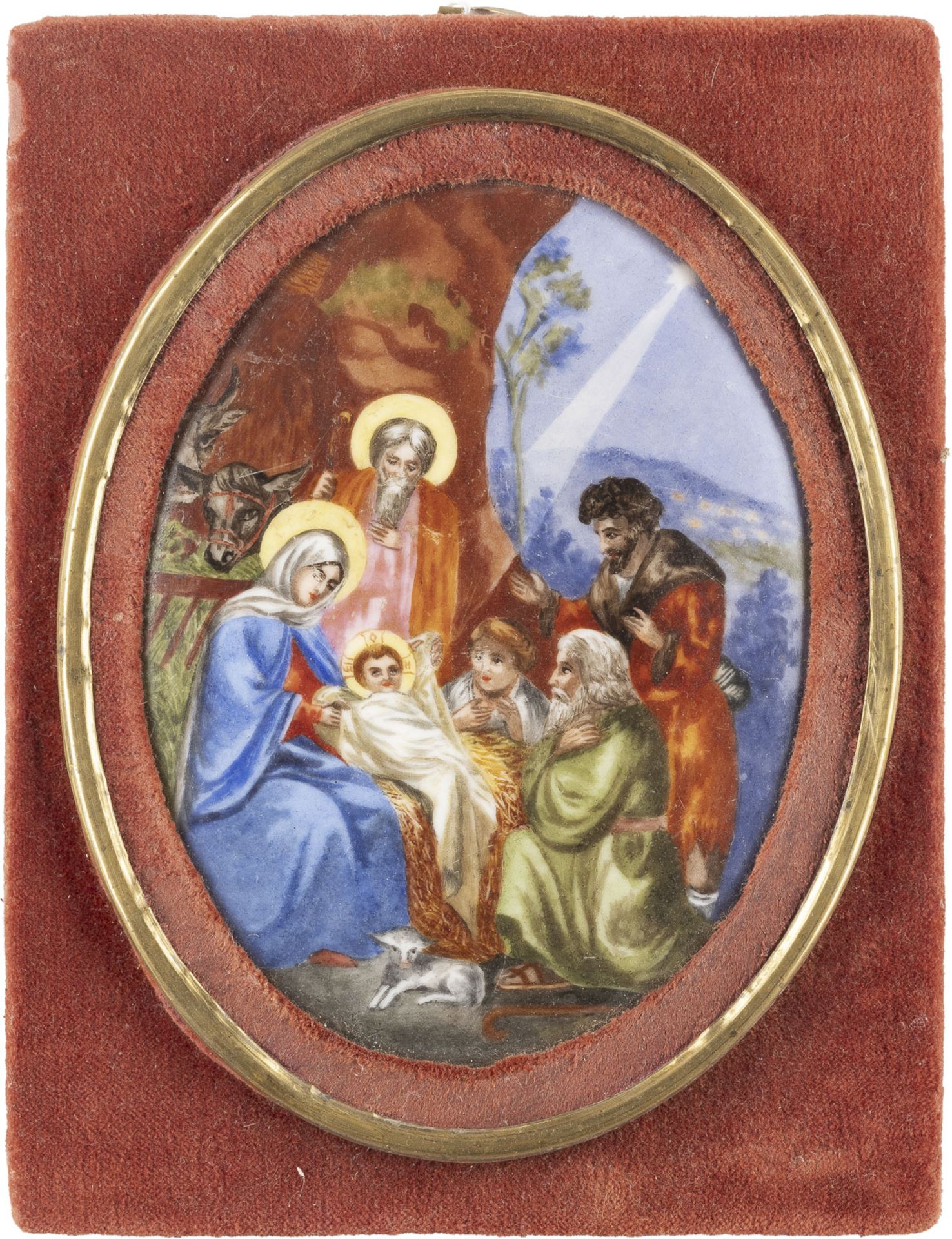 PLAKETTE MIT DER GEBURT CHRISTI 