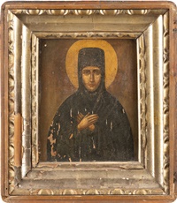 SELTENE IKONE MIT DER HEILIGEN MARIA, MUTTER DES SERGEJ VON RADONESCH IM KIOT - Image 2 of 3