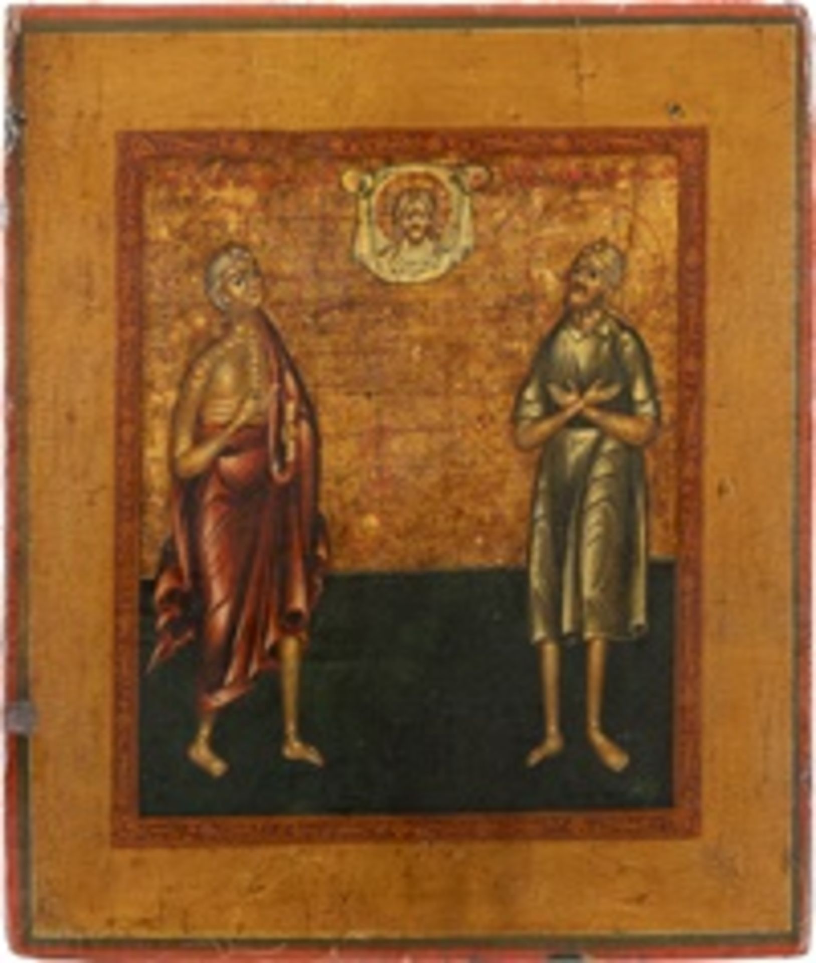 IKONE MIT DEN HEILIGEN MARIA VON ÄGYPTEN UND ALEXIUS, MANN GOTTES - Image 2 of 3