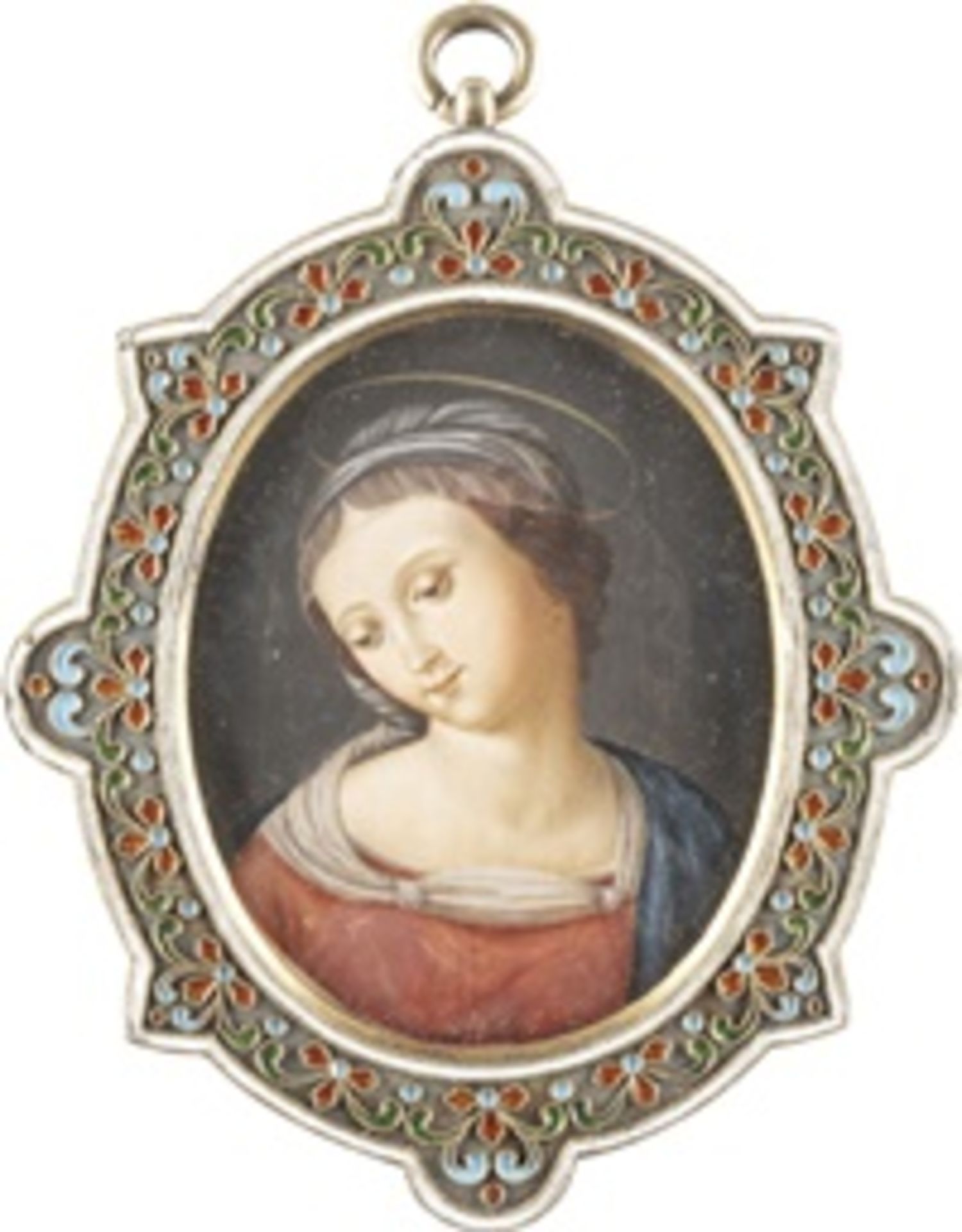 IMPERIALES HOCHZEITSGESCHENK AN PRINZESSIN MARIA WLADIMIROWNA LEWASCHKOWA: BEDEUTENDER CLOISONNÉ-EMA - Bild 2 aus 4