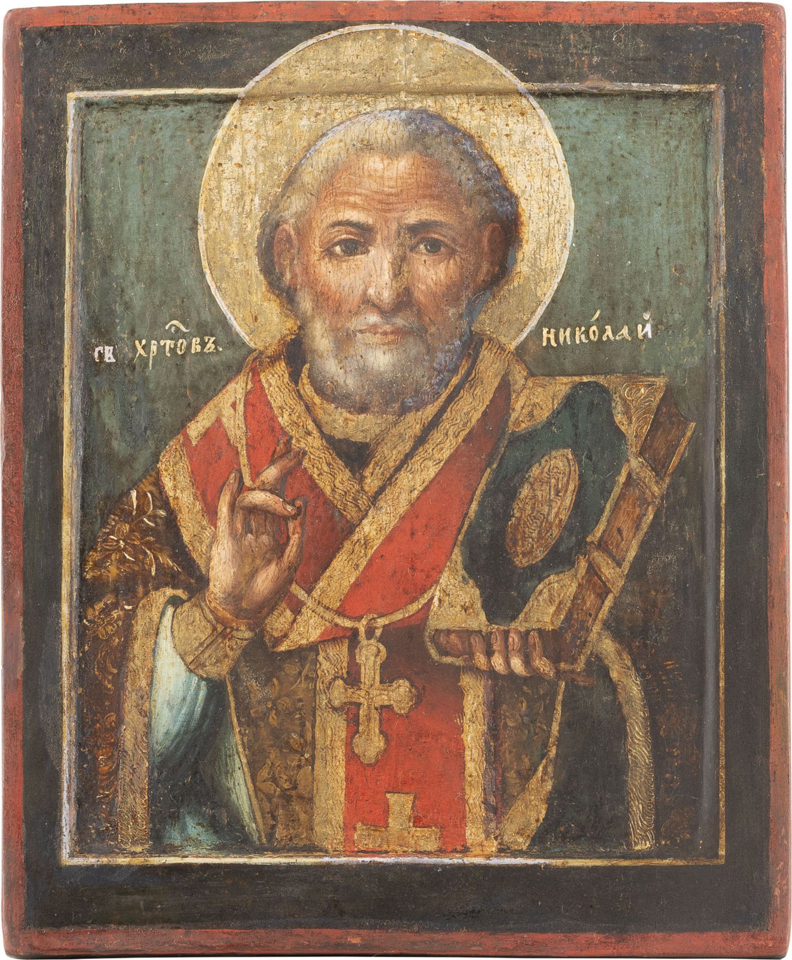 IKONE MIT DEM HEILIGEN NIKOLAUS VON MYRA  - Bild 3 aus 3