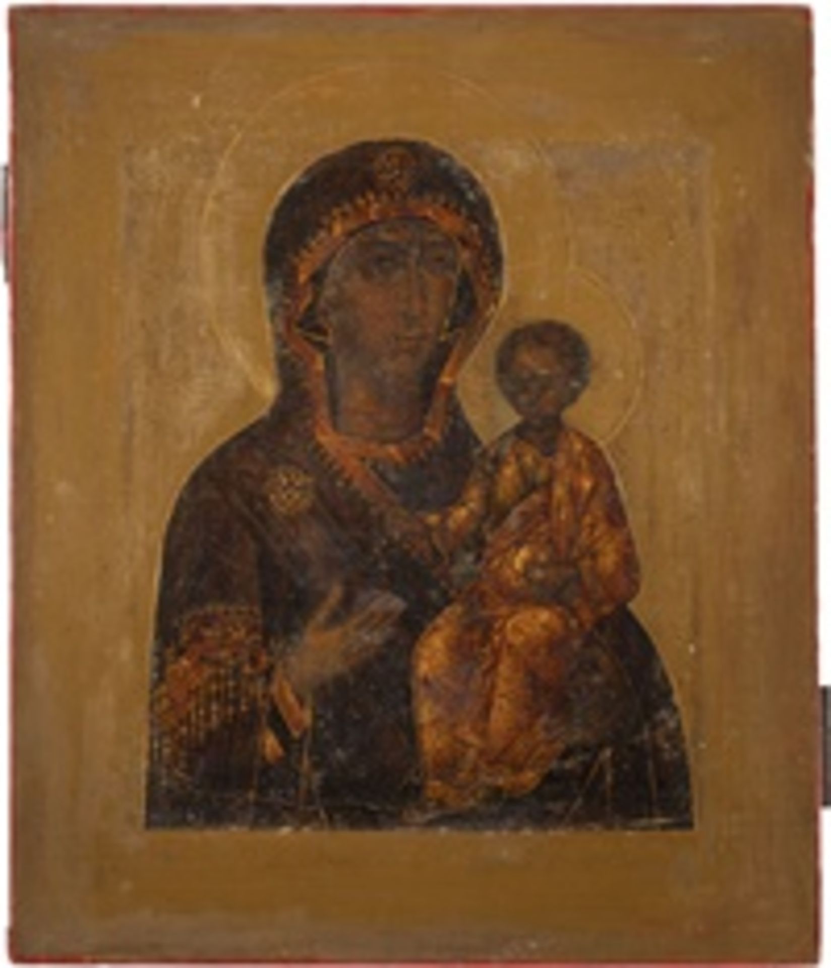 IKONE MIT DER GOTTESMUTTER VON SMOLENSK (SMOLENSKAJA) - Image 2 of 3