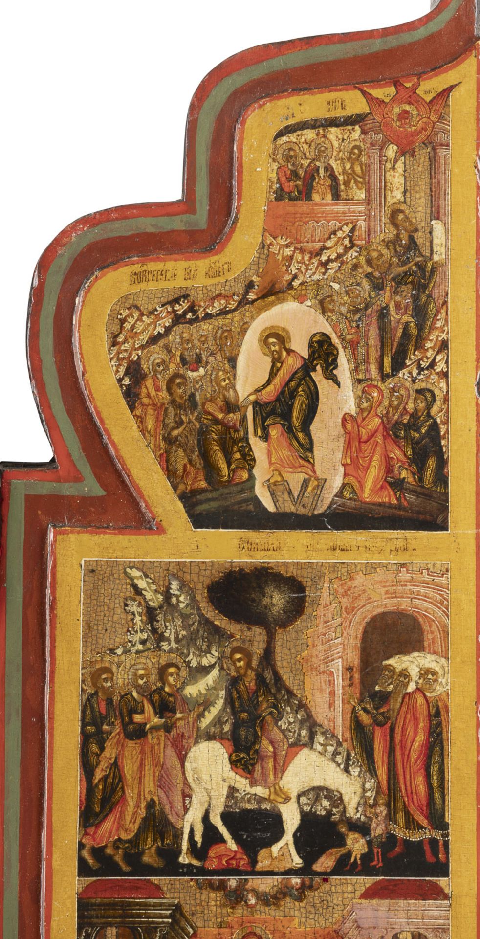 SEHR FEINES TRIPTYCHON MIT DEESIS UND HOCHFESTEN DES ORTHODOXEN KIRCHENJAHRES - Image 7 of 9