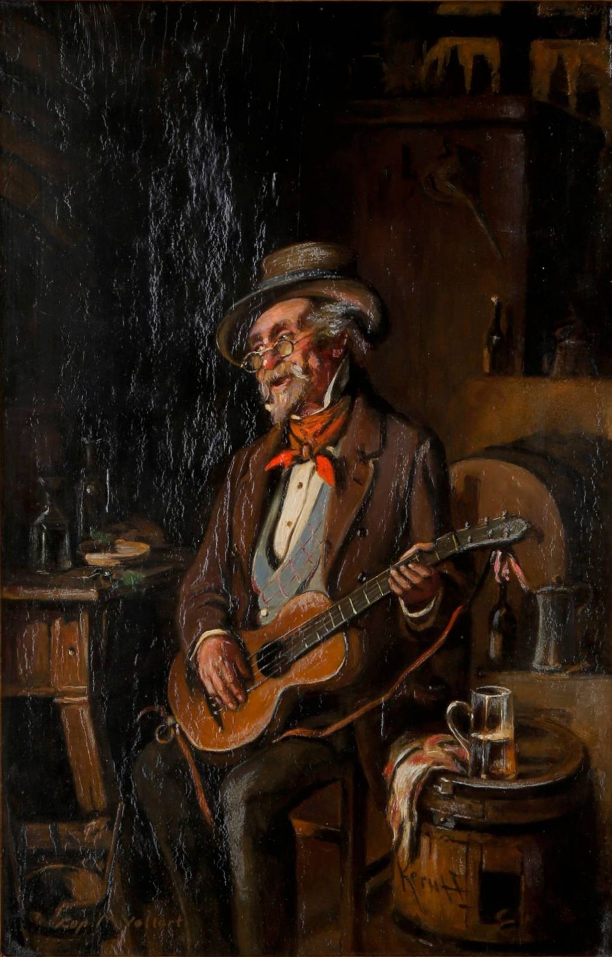 M. VOLLERT GITARRENSPIELER (KOPIE NACH HERMANN KERN)