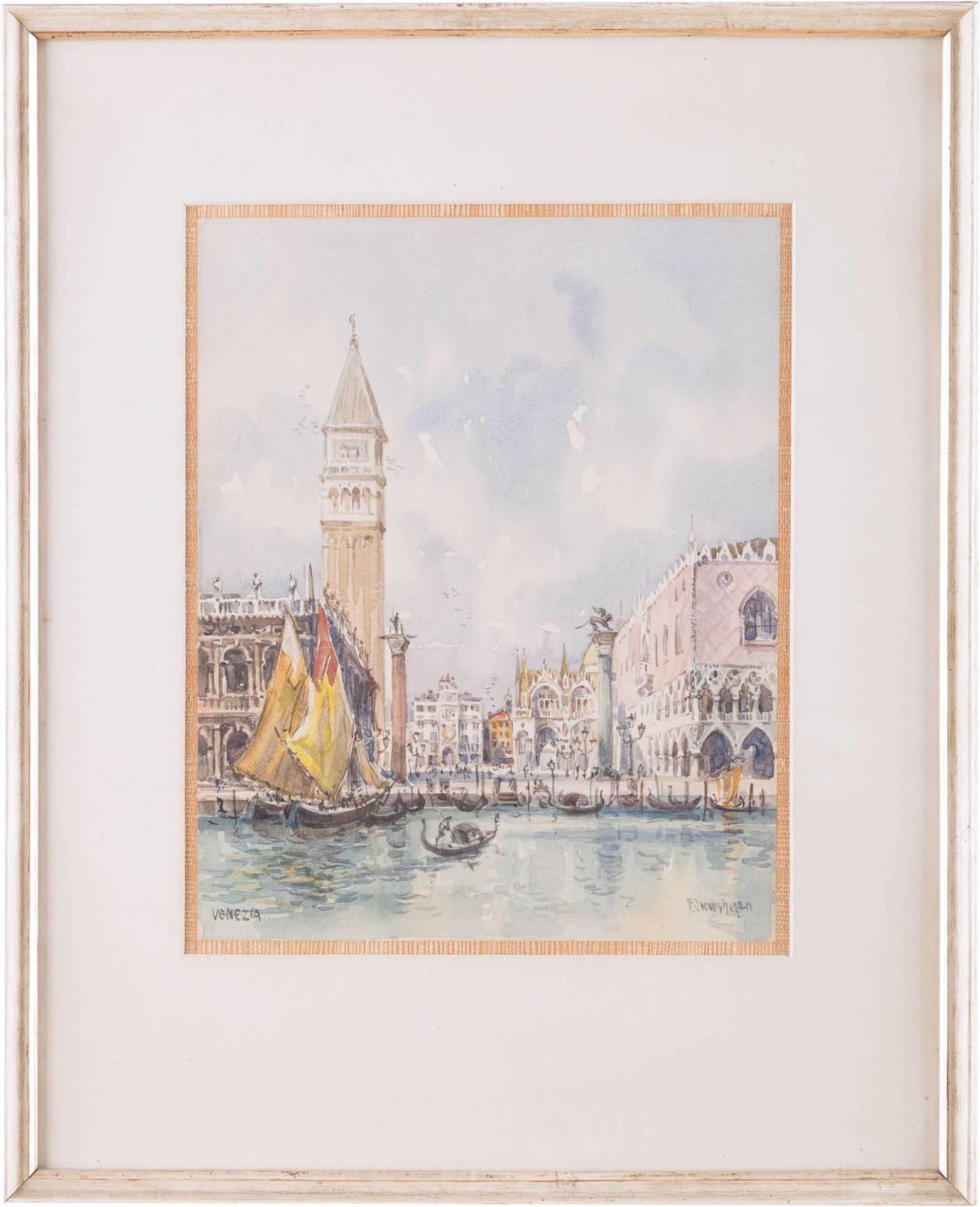 ANSICHT VON VENEDIG MIT DOGENPALAST UND MARKUSPLATZ - Bild 2 aus 2