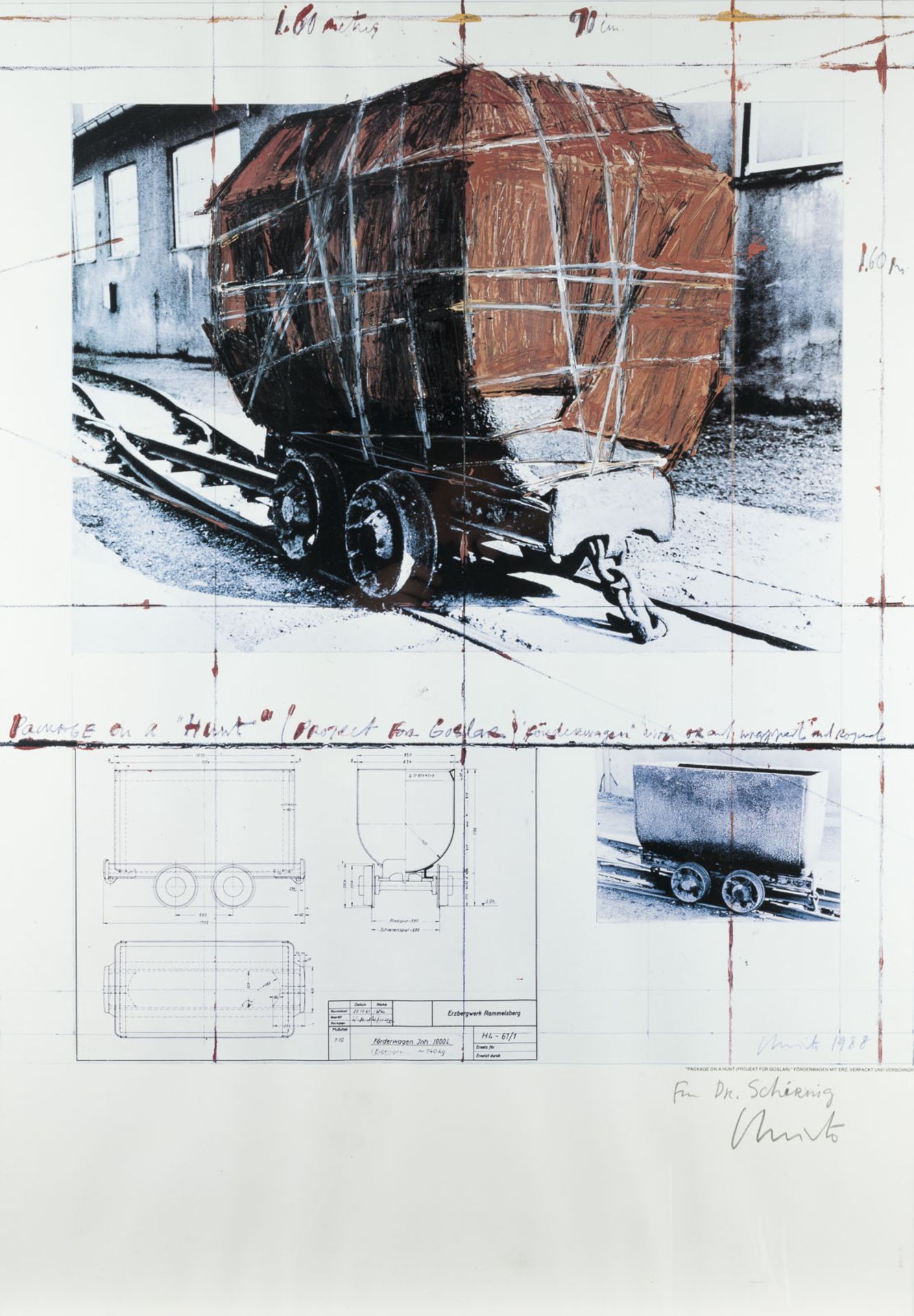 CHRISTO & JEANNE-CLAUDE 'PACKAGE ON A 'HUNT' - PROJECT FOR GOSLAR' (1988)