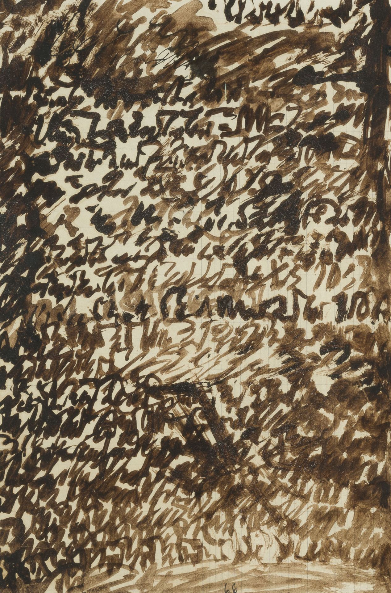 A.R. PENCK DOPPELSEITIGE ZEICHNUNG (KOPFSTUDIE / OHNE TITEL) - Bild 2 aus 2