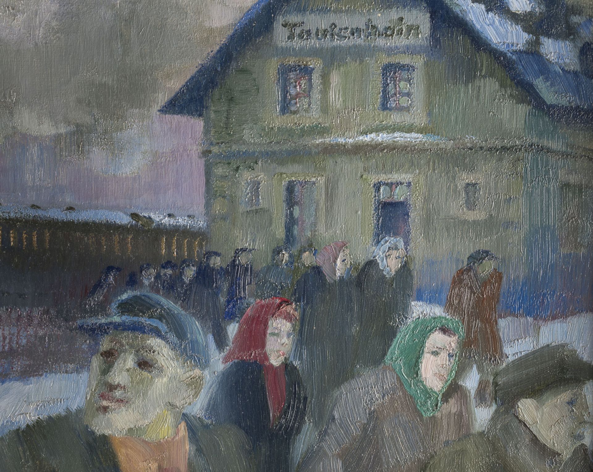 'BAHNHOF TAUTENHAIN, FRÄULEIN KRASSELT MIT POSTKARRE' (1958) - Image 4 of 7