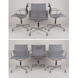 SECHS ALUMINIUM DINING CHAIRS MODELL 'EA 104'