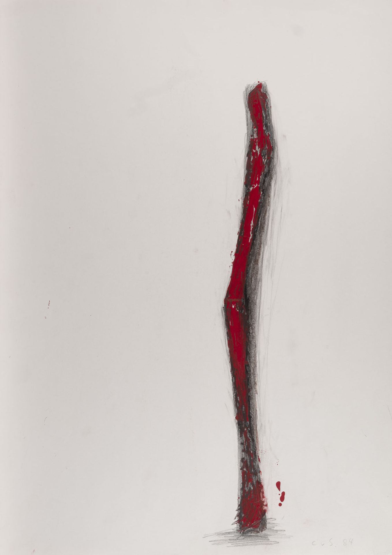 CHRISTA VON SCHNITZLER OHNE TITEL (ROTE STELE) (1984)