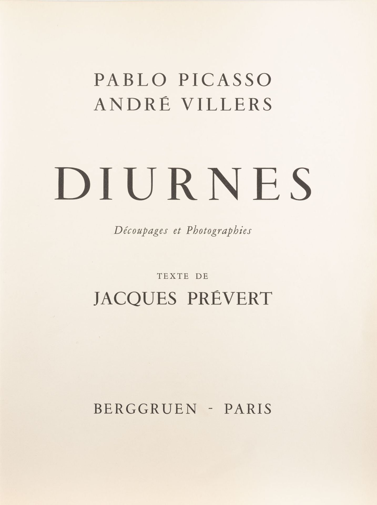 PABLO PICASSO MAPPENWERK 'DIURNES. DECOUPAGES ET PHOTOGRAPHIES' (1962) - Bild 2 aus 5