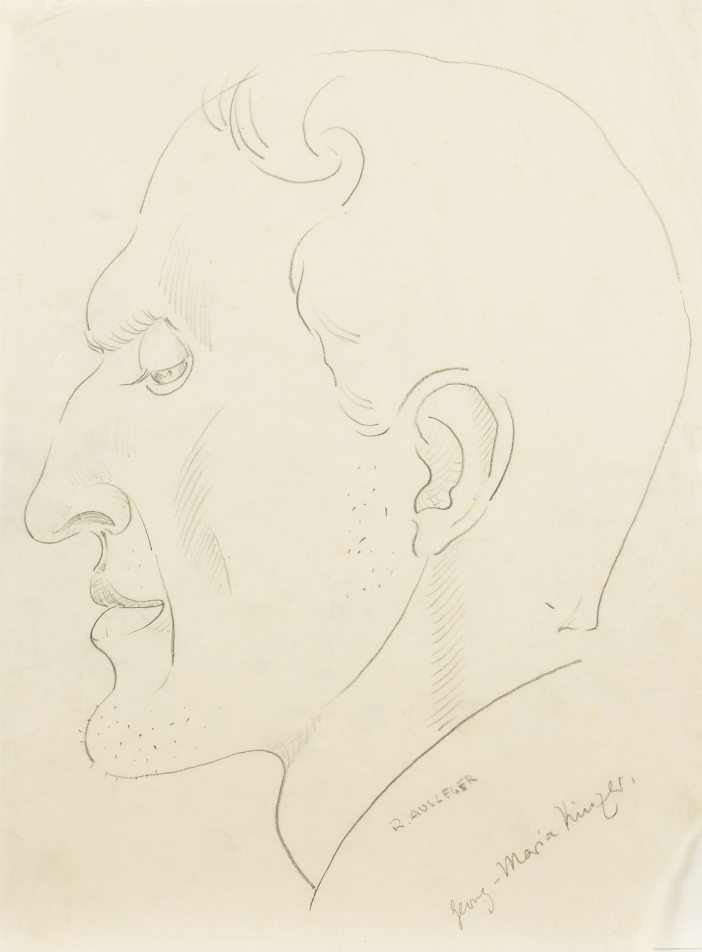 RUDOLF AUSLEGER KONVOLUT VON DREI ZEICHNUNGEN ('GEORG MARIA KÜNZLER'; FRAUENPORTRAIT) (C. 1920)