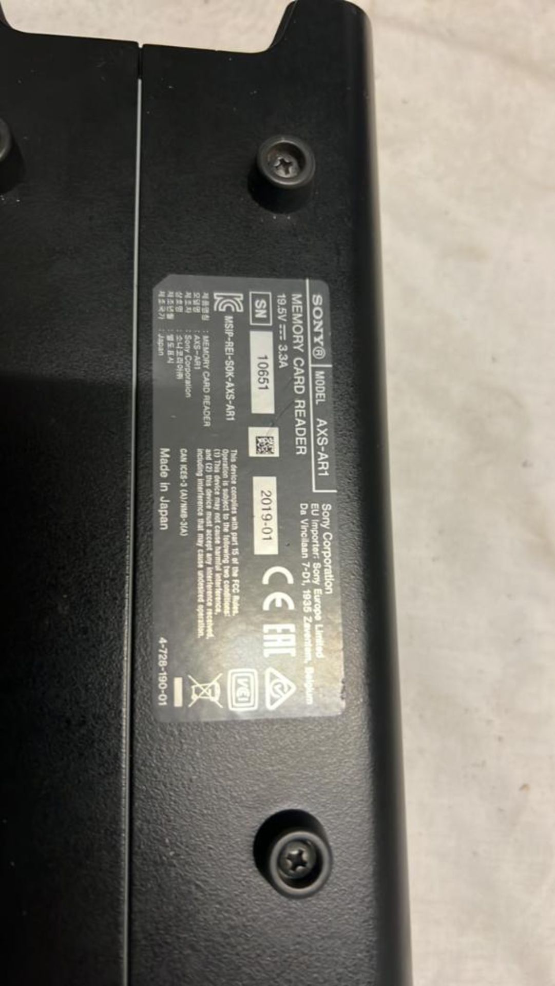 (2) Sony AXS-AR1 Memory card reader SN: 10651 / SN: 10469 - Bild 4 aus 5