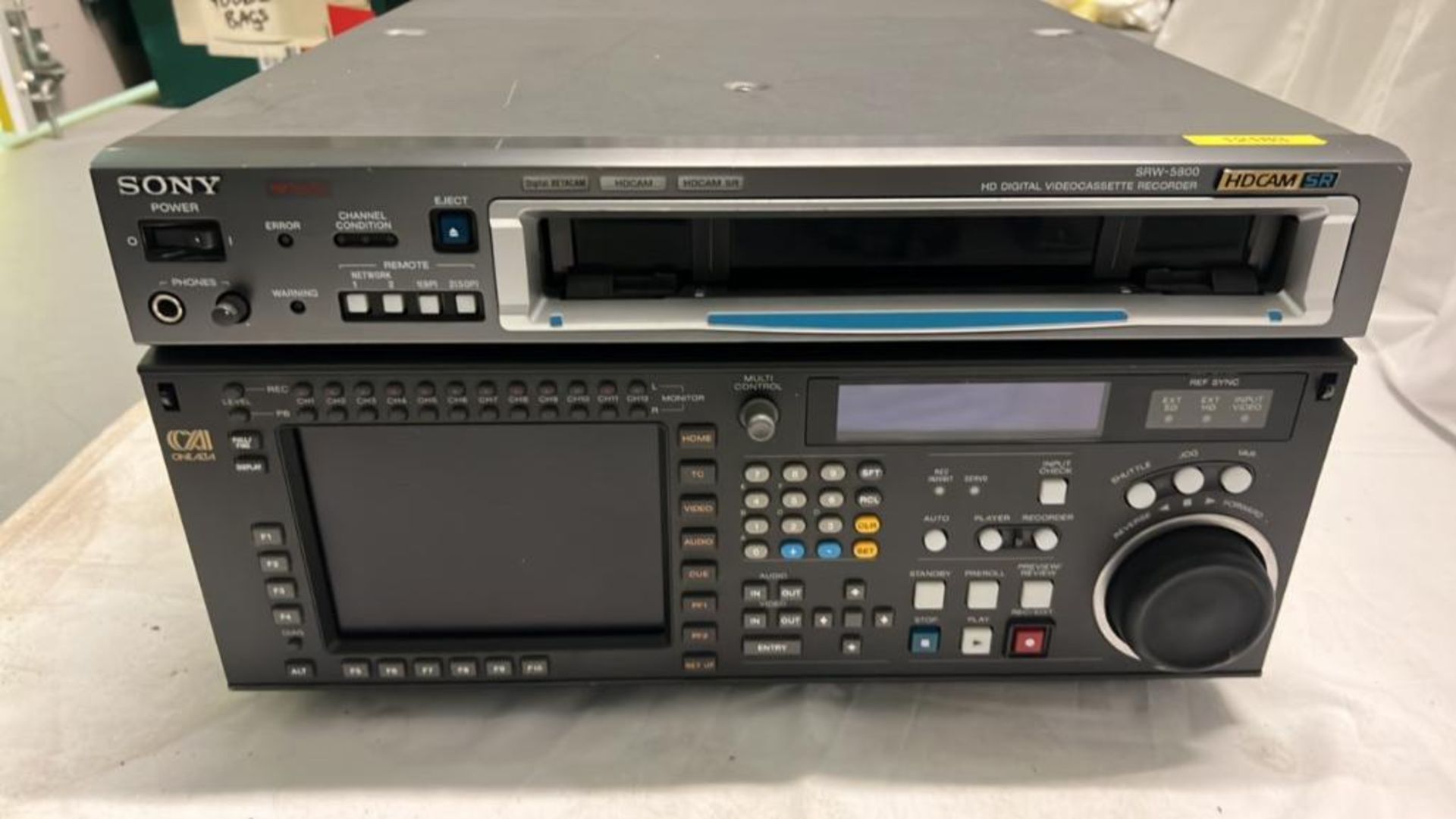 Sony SRW-5800/2 HDCAM Studio Recorder with flight case SN: 12183