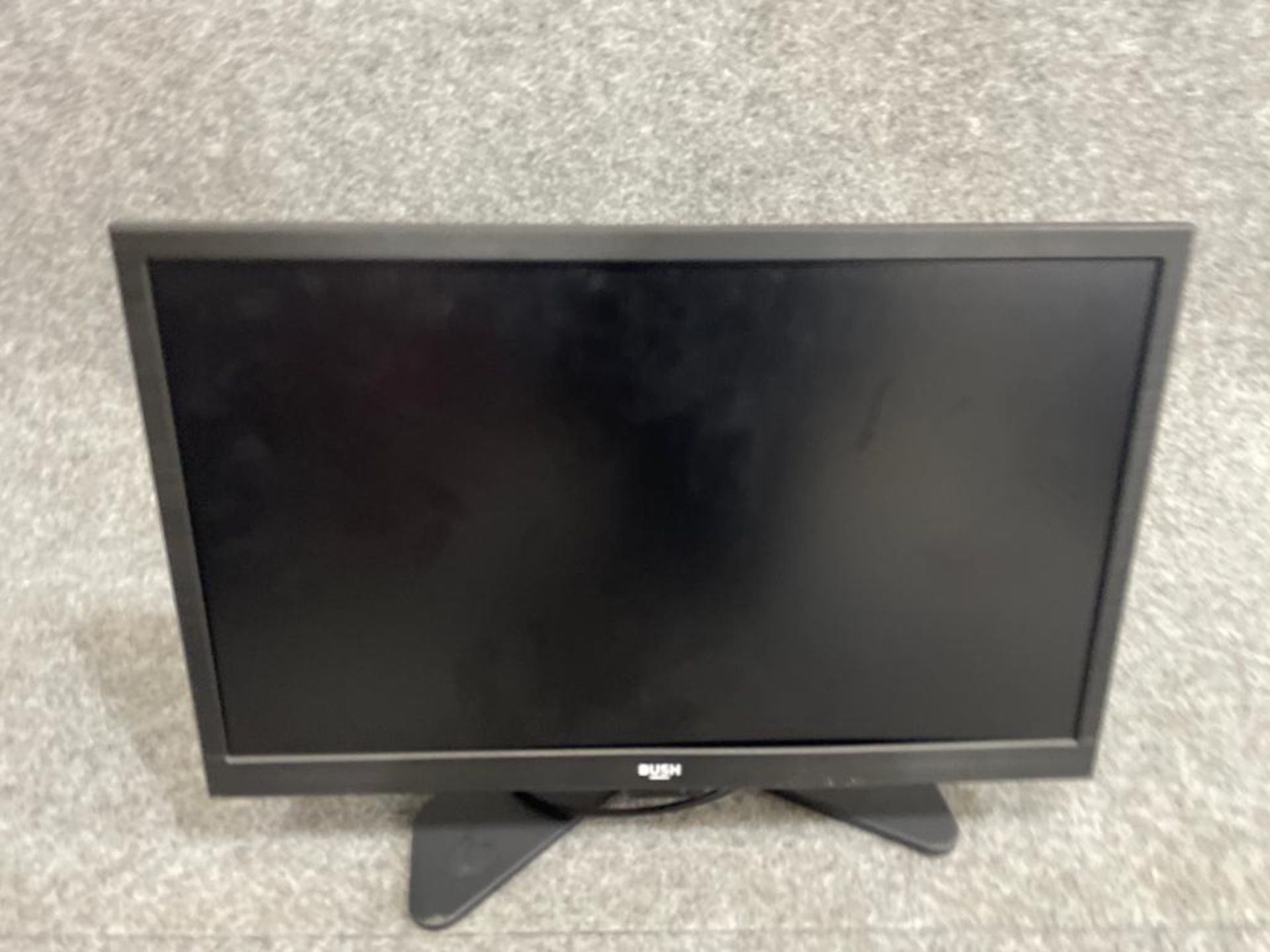 BUSH 19" HD LED TV Monitor Mounted on adjustable stand  BUSH VM19HDLED