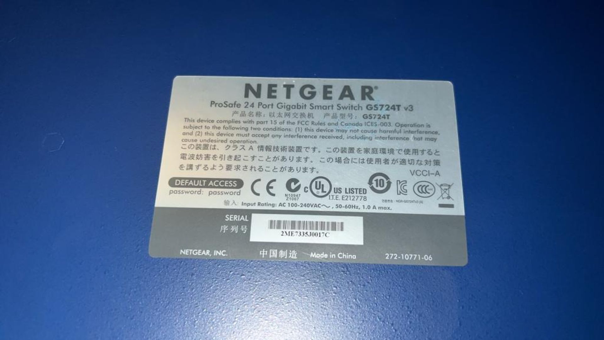 (Qty3) Netgear GS724T (24 port) NetgearGS724T - Image 7 of 7